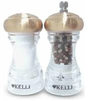 Набор Kelli KL-11114 Мельница для специй+солонка 10см