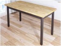 Стол кухонный Классика из массива сосны, лакированная столешница 40 мм и ножки цвета венге, 140х80х75 см