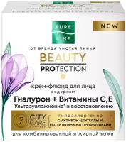 Чистая линия Крем-флюид для лица Pure Line Beauty Protection для комбинированной и жирной кожи