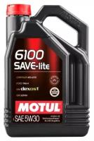 Моторное масло MOTUL 6100 SAVE-LITE 5W-30 полусинтетическое 4 л