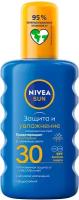 Солнцезащитный спрей для тела NIVEA SUN Защита и увлажнение SPF 30, водостойкий, 200 мл