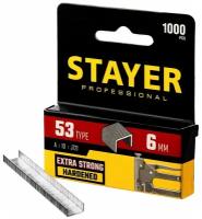 Stayer 6 мм скобы для степлера тонкие тип 53, 1000 шт 3159-06_z02