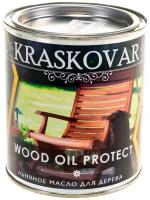 Масло Kraskovar Wood Oil Protect, бесцветный, 0.75 л