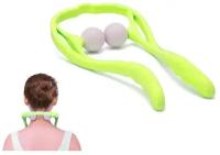 Ручной массажер для тела с резиновыми головками (Зеленый)