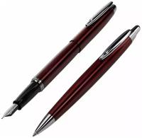 Набор: перьевая и шариковая ручка INOXCROM Zeppelin Briliant Burgundy (IX 911517 5)