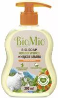 Экологичное жидкое мыло с маслом абрикоса BioMio. BIO-SOAP, мягчающее. 300 мл