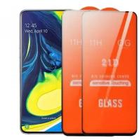 Комплект 2 шт. SAMSUNG Galaxy M11 21D ROBOGLASS Защитное стекло самсунг галакси Противоударное, закалённое, стекло на весь экран (Full Glue)