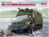 Сборная модель ICM ЗиЛ-131 КШМ с советскими водителями 1:35