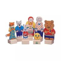 Набор деревянных игрушек Персонажи сказки Колобок