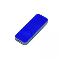 Пластиковая флешка для нанесения логотипа в стиле iphone (64 Гб / GB USB 2.0 Синий/Blue I-phone_style флэш накопитель usbsouvenir U404)