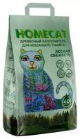 Наполнитель Homecat Древесный мелкие гранулы (40 л/12 кг )