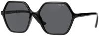 Женские солнцезащитные очки Vogue VO 5361S W44/87, цвет: черный, цвет линзы: серый, квадратные, пластик