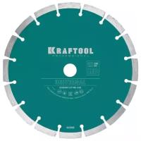 KRAFTOOL UNIVERSAL 180 мм, диск алмазный отрезной сегментный по железобетону, высокопрочному бетону, кирпичу, камню (180х22.2мм, 10х2.6мм), 36680-180