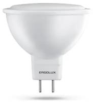 Ergolux MR16 GU5.3 220V 9W(750lm 100°) 4500K 4K матовая 50x52 пластик/алюм. LED-JCDR-9W-GU5.3-4K