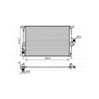 VALEO 700801 Радиатор RENAULT LOGAN/SANDERO 2004 => c AC