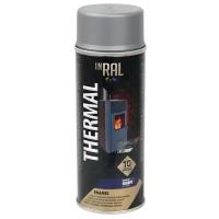 Эмаль INRAL THERMAL 600°, RAL9006 алюминиевый, матовая, 400 мл, 1 шт