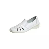 Туфли Т4-0501 женские белые, перфорированные. Размер:40