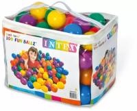 Пластиковые шарики для сухого бассейна 8 см, Разноцветные 100шт INTEX 49600 от 2 лет