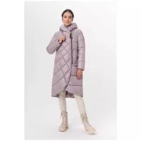 Стеганое пальто с поясом En_W61448 Розовый 44