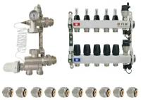 Комплект водяного теплого пола до 80кв/м (нерж коллекторная группа)