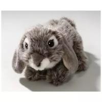 Игрушка мягконабивная LEOSCO Кролик лежащий 18 см серый