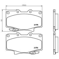 Дисковые тормозные колодки передние NISSHINBO NP-1043 (4 шт.)