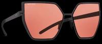 Титановые солнцезащитные очки GRESSO Camilla - кошачий глаз / бордовые