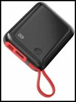 Внешний аккумулятор повербанк Baseus Mini S Digital Display 3A Power Bank 10000mAh (With IP Cable)Red PPXF-E09