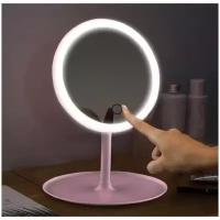 Зеркало для макияжа с подсветкой LED MIRRORLIGHT- А5 pink (Розовый)