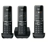 Радиотелефон DECT Gigaset COMFORT 550 RUS TRIO (3 трубки в комплекте) чёрный