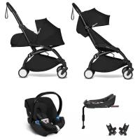 YOYO2 BABYZEN Коляска 4 в 1 с люлькой Newborn Pack, Black, Черная рама