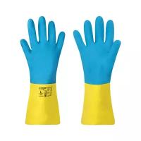 Перчатки Лайма Неопрен Expert, 1 пара, размер L, цвет синий/желтый