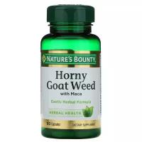 Nature's Bounty - Horny Goat Weed with Maca (60 капсул) - препарат повышающий уровень тестостерона