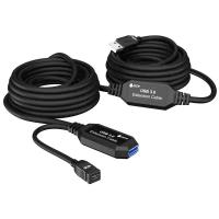 Удлинитель GCR USB - USB (GCR-51926), 10 м, 1 шт., черный