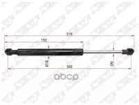 ST1117246 SAT Амортизатор крышки багажника FORD MONDEO 00-07 (SED)