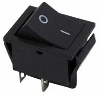Выключатель клавишный 250V 15А (4с) ON-OFF черный (RWB-501, SC-767) REXANT (36-2310)