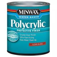 Minwax Polycrylic Protective Finish защитное покрытие на водной основе (бесцветный, глянцевый, 0,946 л)