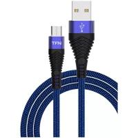 Кабель TFN USB-Micro USB 3A 1.0m Blue-Black
