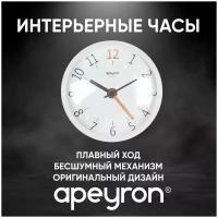 Часы настенные влагозащитные Apeyron PLW200928-11 на присоске маленькие для ванной комнаты, кварцевый механизм с плавным ходом