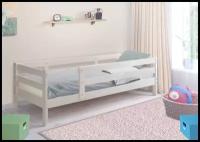 Кровать для ребенка Боровичи-Мебель Норка с бортиком выбеленная береза 196х87х65 см