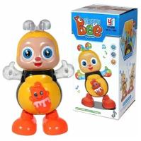 Интерактивная игрушка для детей / малышей танцующая пчелка со звуковыми и световыми эффектами