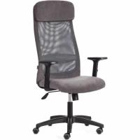 Кресло Tetchair PROFIT PLT, флок/ткань, серый, 29/W-12