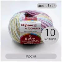 Пряжа из Троицка Кроха арт.1374М 20% шерсть, 80% акрил 50г 135м 10шт