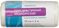 MERIDIAN Бинт медицинский эластичный (10см х 2м) 1 шт. белый