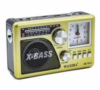 Радиоприемник Waxiba XB-741C Bluetooth, USB, SD, часы, фонарик