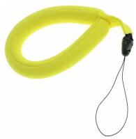Плавающий страховочный шнурок на руку с клипсой желтый