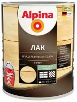 Лак для деревянных полов Alpina, алкидно-уретановый, шелковисто-матовый, 0,75 л