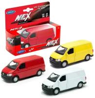 Микроавтобус Welly Volkswagen Transporter T6 Van, 43762 1:38, 11 см, в ассортименте/ассорти