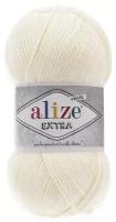Пряжа для вязания Ализе Extra (90% акрил, 10% шерсть) 5х100г/220м цв.062 св.молочный