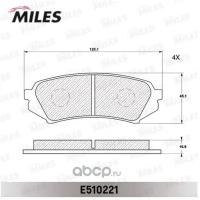 Комплект тормозных колодок, дисковый тормоз MILES E510221